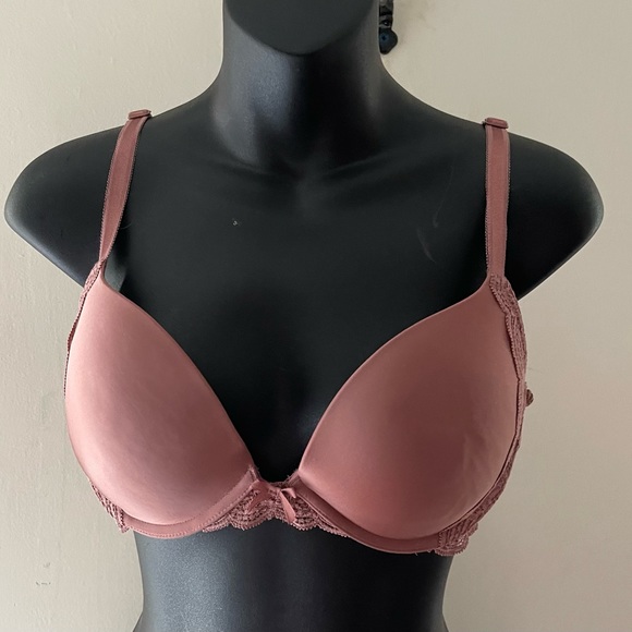 Victoria’s Secret Dream Angels Dark Dusty Rose Push Up Bra Size 34D - Picture 1 of 12